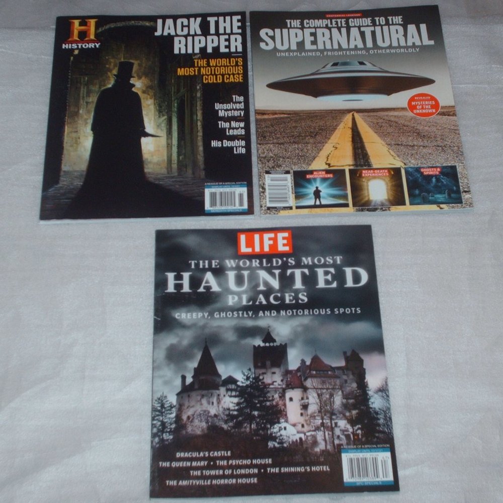 Lot of 3 Supernatural, Haunted Places & Jack The Ripper magazines